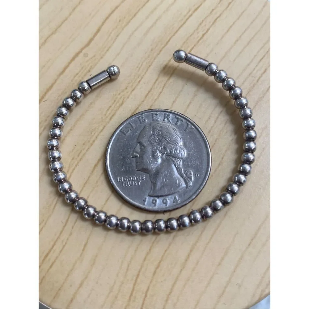 Silver Beaded Childs Bracelet #beaded  bracelet